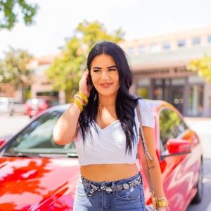 ExpressXRockyJames White Knit Crop Top